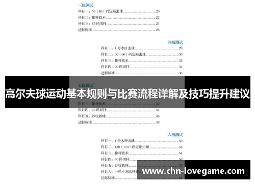 高尔夫球运动基本规则与比赛流程详解及技巧提升建议